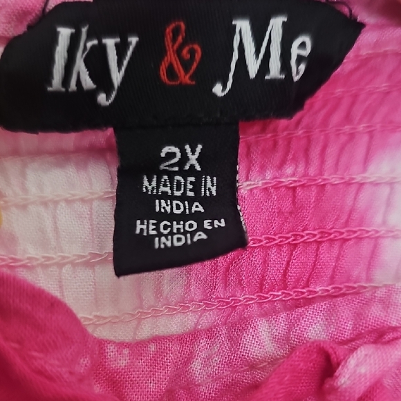 Chic Pink Tie-Dye Women's Tunic - Picture 2 of 6